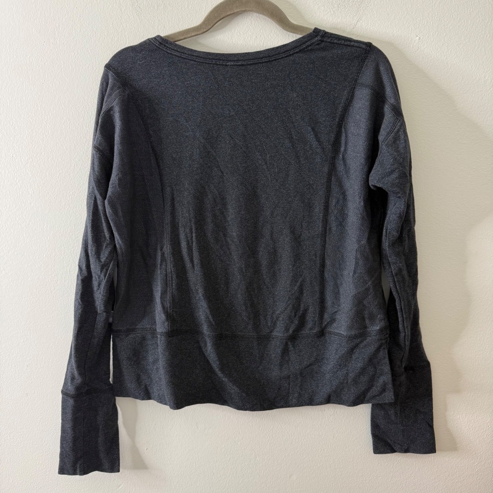 Mountain Hardwear Womens Gray Marl Long Sleeve Active Top Thumbholes Size M - Picture 7 of 9